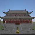 Chinese Ancient Architecture Guanyin Temple 3d model