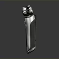 Modern Electric Shaver Design With Sleek Metal Body And Precision Shaving Head