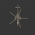 Detailed Military Helicopter With Rotors Weapon Systems And Cockpit Features