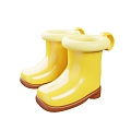 rubber shoes rain shoes cartoon shoes 3d model