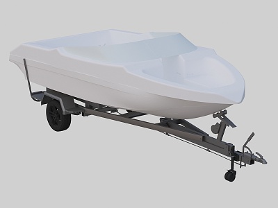 Boat Trailer Boat Truck model