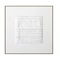 White Textured Abstract Artwork With Framed Canvas And Linear Patterns 3d model