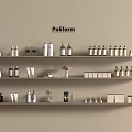 Poilform Luxury Perfumes and Cosmetics Stylish Organized Display on Modern Shelves