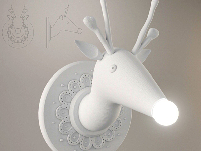 Special-shaped wall lamp model