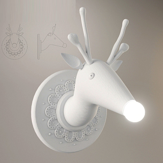 Special-shaped wall lamp 3d model