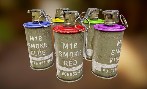 Modern Grenade Smoke Bomb Classification 3d model