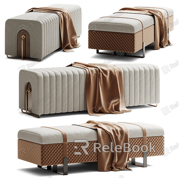 Light Luxury Sofa Stool model