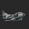 A4 Skyhawk aircraft 3d model