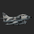 A4 Skyhawk aircraft 3d model