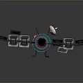 Advanced Spacecraft With Solar Panels Antenna And Thruster For Cosmic Exploration