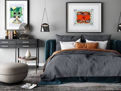 Modern Bedroom Combination 3d model