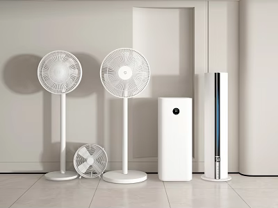 Modern fan electric fan floor fan humidifier purifier dehumidifier 3d model