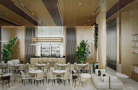 Modern Sales Office Sales Department Rest Area Sales Office Negotiation Area Reception Sofa Coffee Table Sales Office Reception Area New Chinese Floor Lamp Sales Office Water Bar Area 3d model
