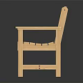 Wooden Outdoor Bench With Slatted Backrest Armrests And Storage Compartment