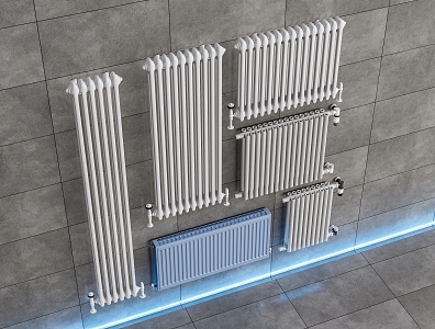 Radiator heater radiator electric heater heating plate heater vertical radiator 3d model