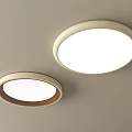 Two Modern Round Flush Mount Ceiling Lights With Bright Glow For Home Interior 3d model