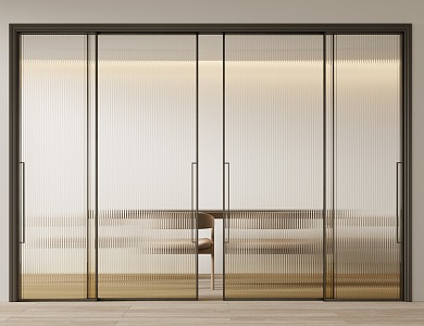 Modern sliding door 3d model