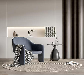 Modern Sofa Chair Leisure Chair Corner Several Ornaments Combination 3d model
