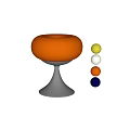 Antique Table Lamp Glass Table Lamp 3d model