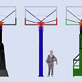 Multiple Colors Outdoor Basketball Hoops Sports Equipment With Various Stand Designs And Training Use