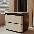 Modern Bedside Cabinet 3d model