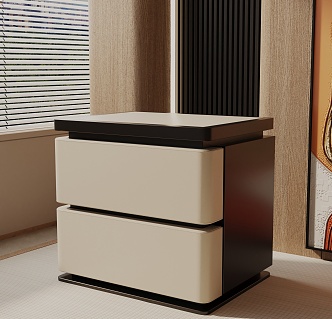 Modern Bedside Cabinet 3d model