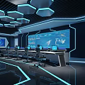 Modern Command Center Internet Command Center 3d model