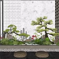 Elegant Indoor Miniature Garden Design With Bonsai Trees Stone Accents And Green Foliage