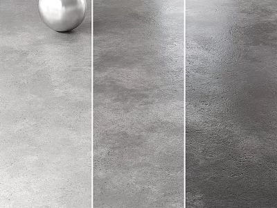Gray Floor Tiles For Interior With Matte And Glossy Textures And Silver Sphere 3d model