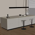 Modern island table 3d model