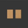 Set of Two Light Brown Wooden Chests with Multiple Drawers and Metal Knobs