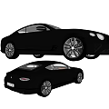 Black Luxury Coupe Car With Modern Design Alloy Wheels And Chrome Grille