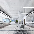 Modern Hall Public Security Bureau Certificate Hall 3d model