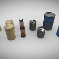 Industrial Equipment Rustic Metal Drums and Storage Barrels for Industrial Use