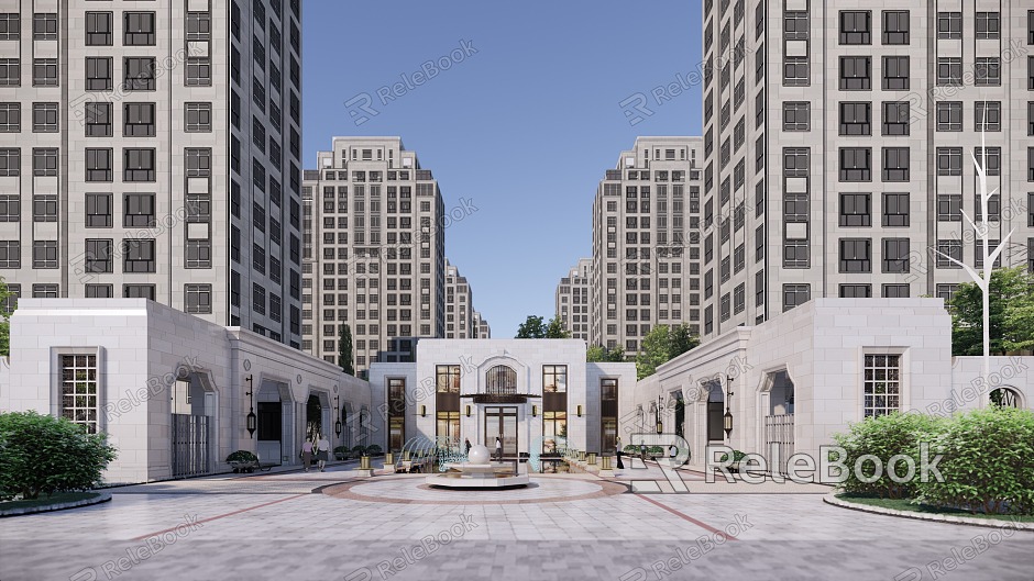 Entrance Gate of Jianou Gate Community model