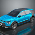 Sleek Blue SUV With Black Roof Modern Design And Alloy Wheels