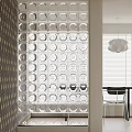 Modern Glass Room Dividers With Decorative Diamond Circular Square Patterns And Louvre Designs For Interior