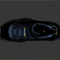 Stylish High Top Sneakers With Gray Upper Black Accents And Blue Reflective Soles