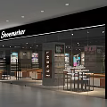 Shoemaker Mall Shoe Store With Glass Front And Interior Display Shelves
