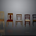Assorted Style Wooden Furniture Chairs With Diverse Backrest Designs And Colors
