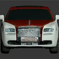 Luxury White And Red Sedan With Red Roof Front Grille And Black Wheels