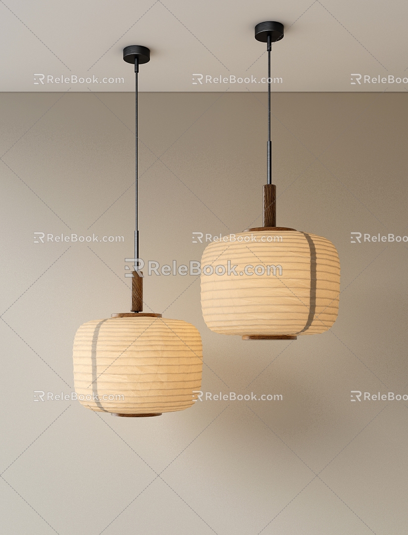 Quiet Wind Paper Chandelier Restaurant Chandelier Decorative Chandelier Art Chandelier 3d model