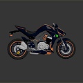 Modern motorcycle two-wheeled motorcycle off-road motorcycle road racing motorcycle 3d model