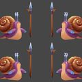 Modern Cartoon Characters Snail 3d model