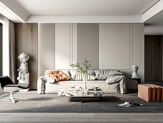 modern living room 3d model