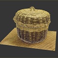 Basket Bamboo Basket Straw Basket Vegetable Basket Egg Basket Storage Basket Bamboo Basket Storage Basket Bamboo Blue 3d model