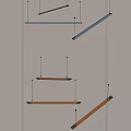 Modern Linear Pendant Lights With Blue And Orange Hues For Contemporary Interiors