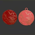 Golden Circular Home Decorative Pendant With Parrot And Leaf Engraved Design