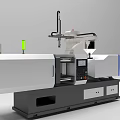 High Precision Industrial Injection Molding Machine With Robotic Arm Control Panel And Green Indicator Light