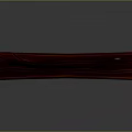 Long Rectangular Wooden Block With Orange Color And Natural Wood Grain On Dark Background
